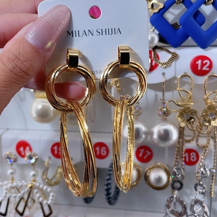 铁合金合金饰品耳饰27金色