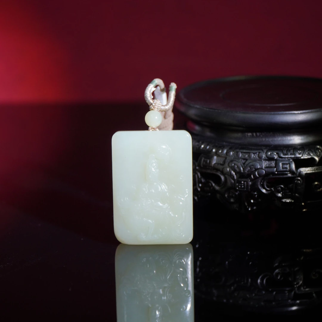 C7-AAA级【天然和田玉观音挂坠】56.74g-YD11160004001022