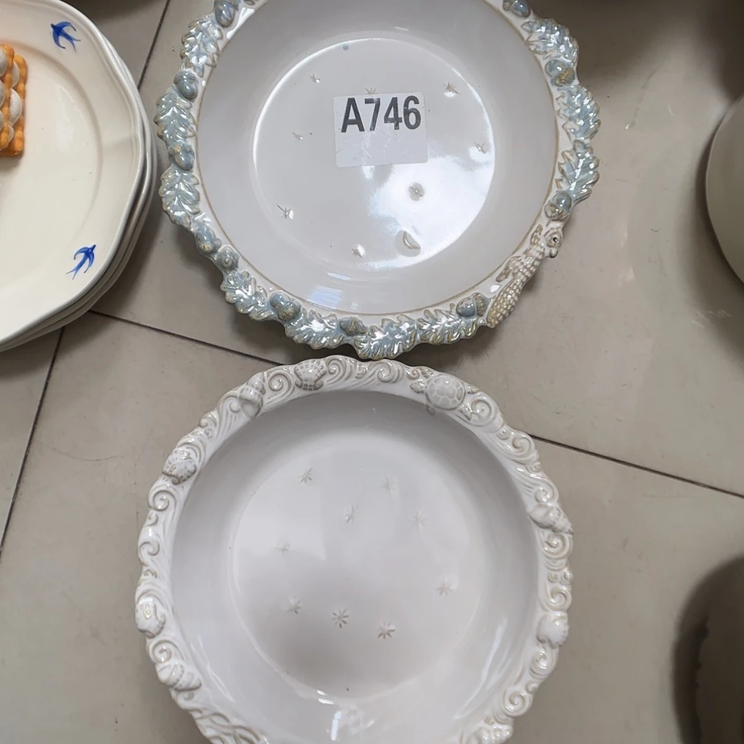 瓷片瑕疵特价陶瓷深盘