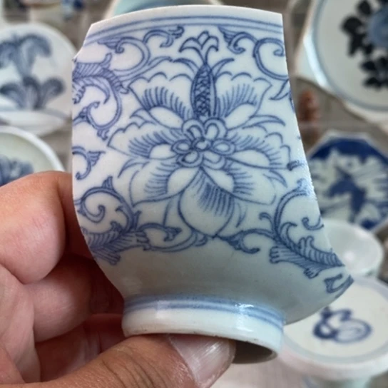瓷片现代瓷器青花瓷片