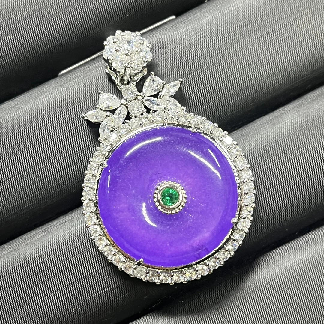 手链 紫色平安扣吊坠饰品