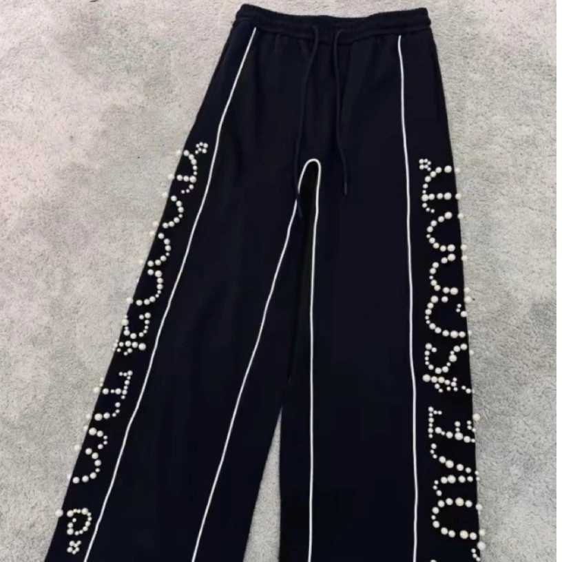 专属链接GOOD珍珠阔腿直筒卫裤男女同款