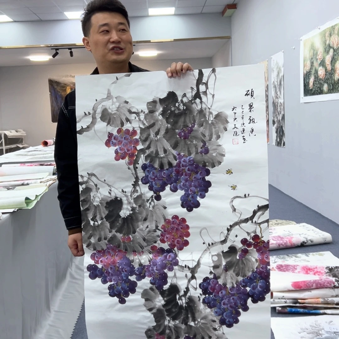 国画国画作品宣纸春手绘