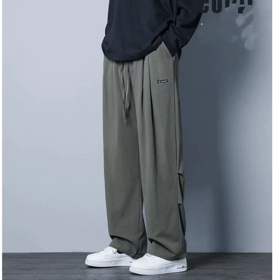 情侣日系复古工装裤男士夏季潮牌ins高街宽松百搭直筒运动休闲裤