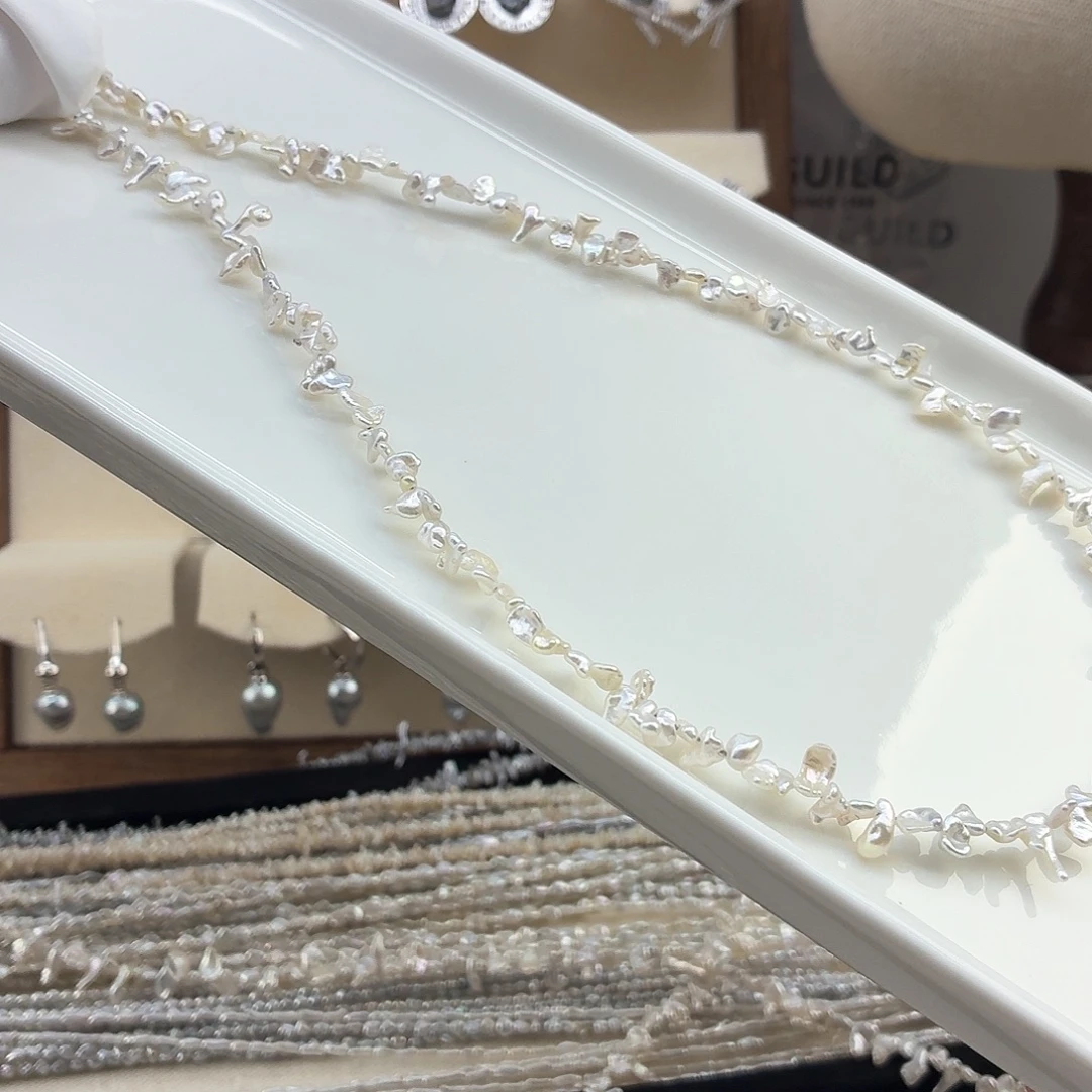 海水珍珠项链银S925镶嵌