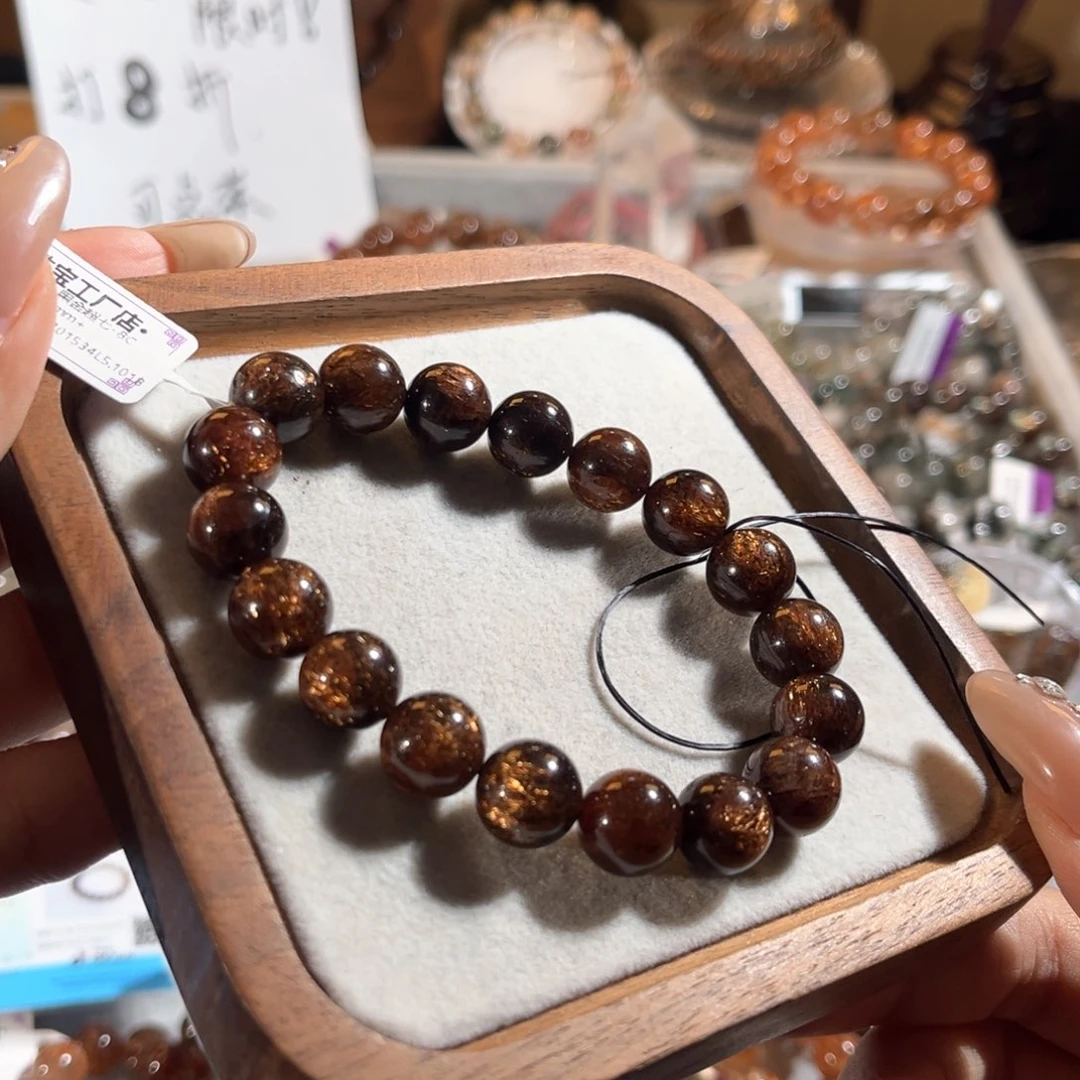 ༻***。未镶嵌水晶手链黑金超11m