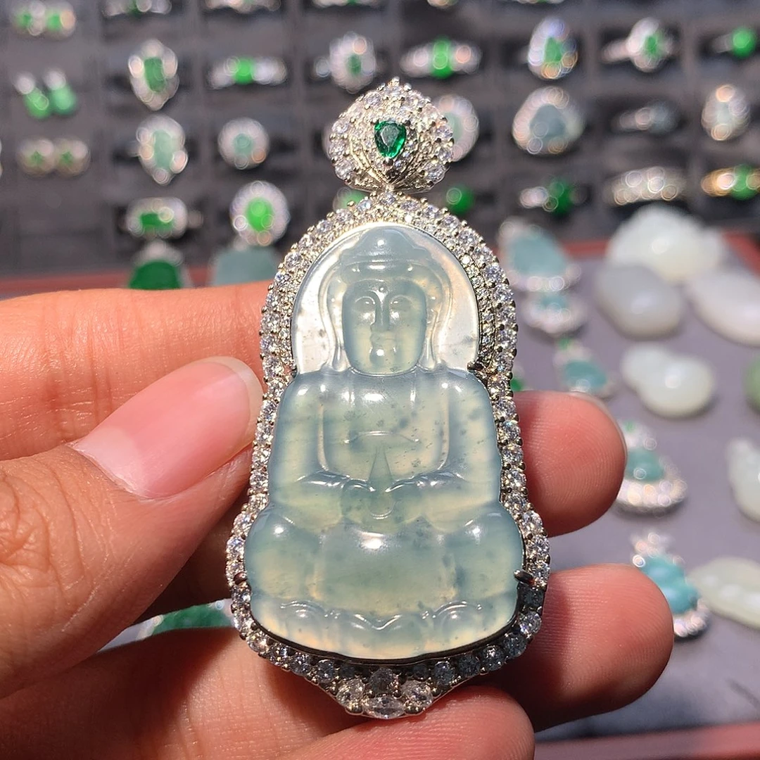 翡翠未镶嵌吊坠(不含链)