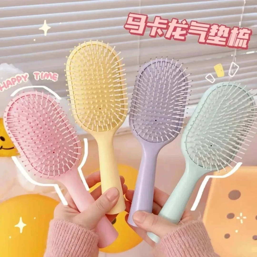 女学生马卡龙色韩版高颜值防静电蓬松按摩梳家用气垫梳子可爱女士