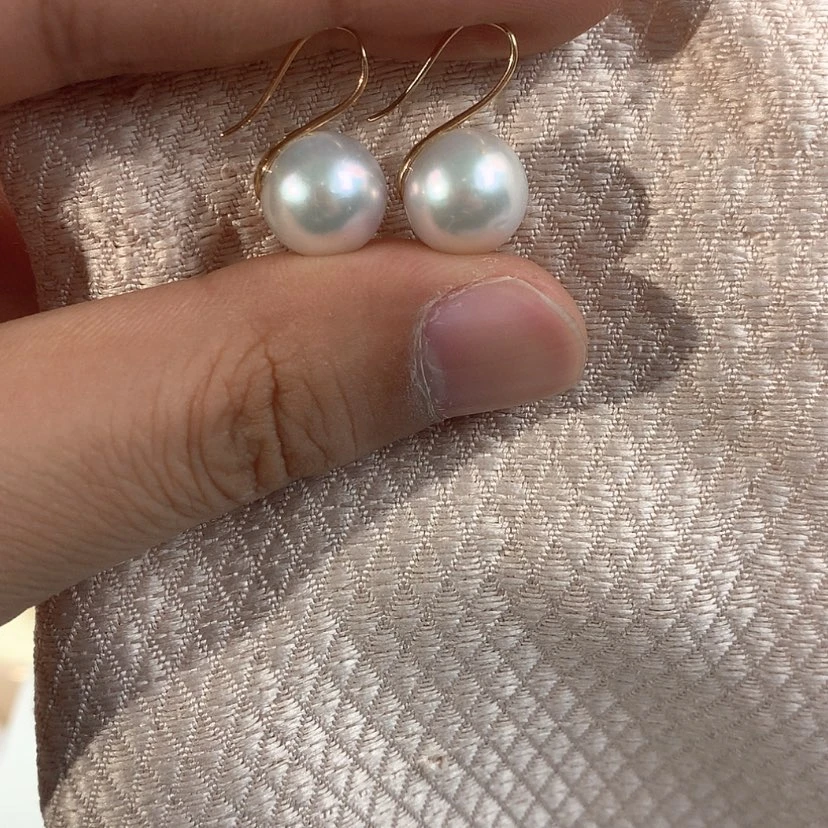 【闪购商品】淡水珍珠耳饰18K金镶嵌