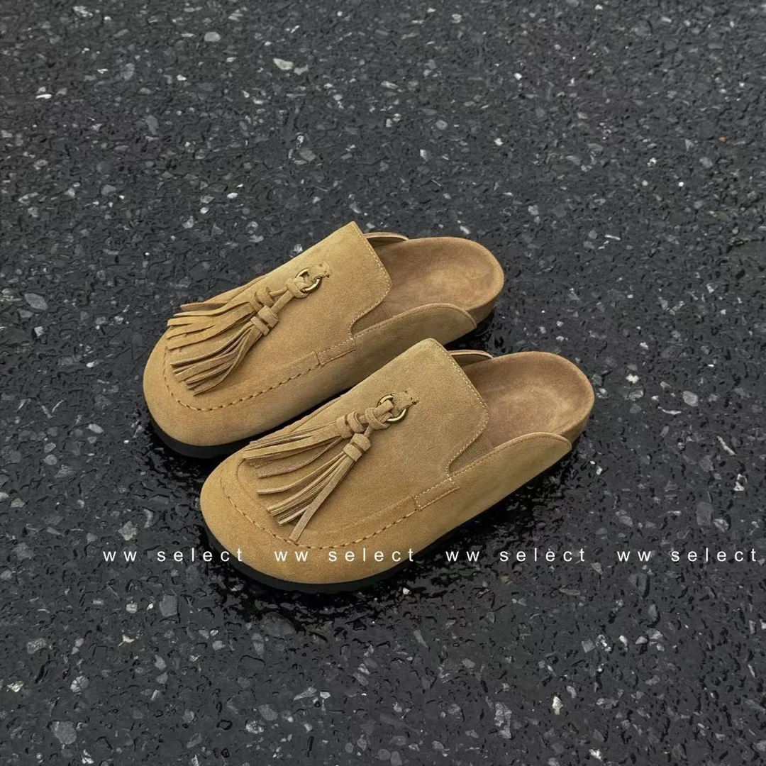 WW｜时尚｜流苏｜勃肯拖鞋 X029