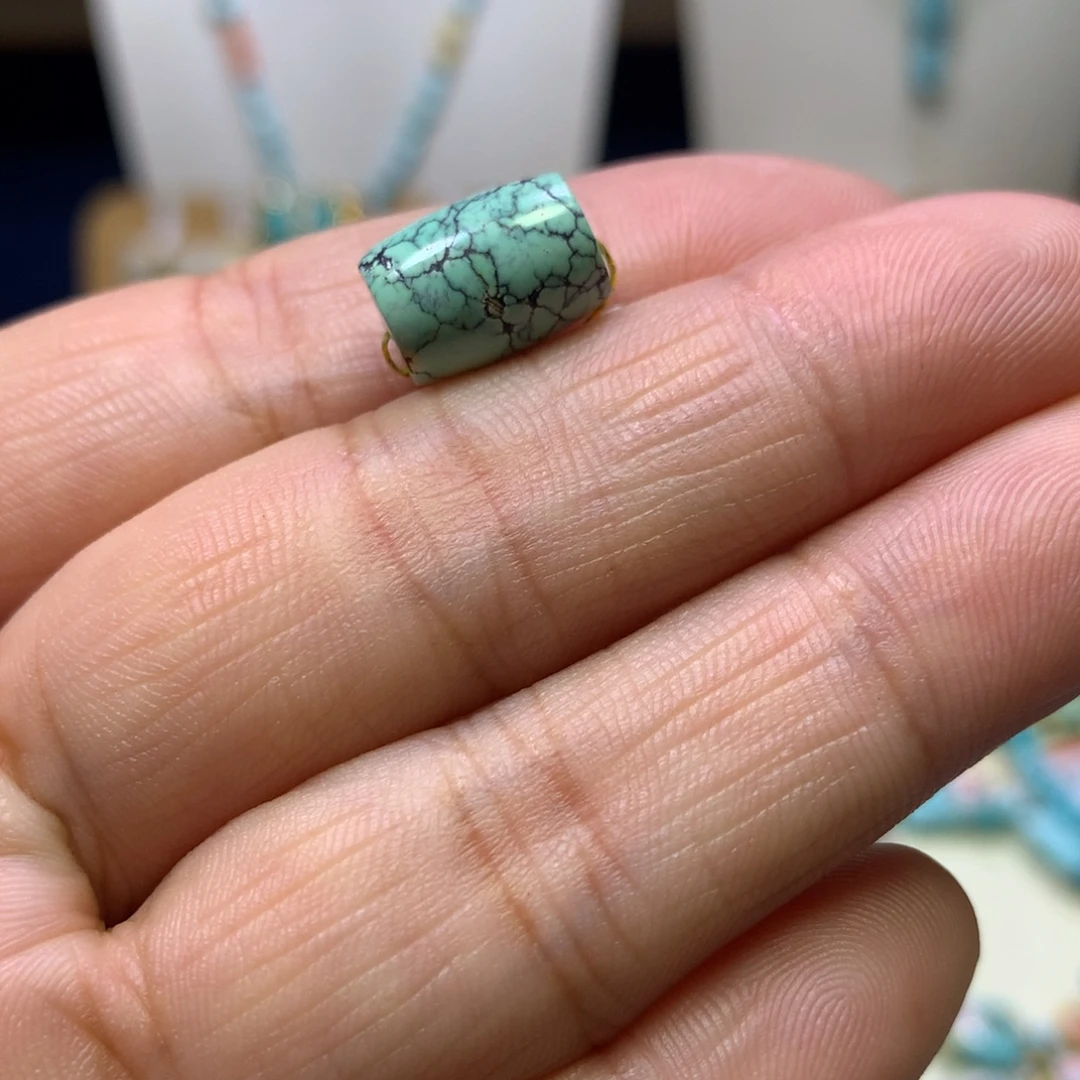 绿松石未镶嵌桶珠