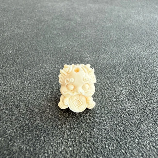 猛犸象牙手工雕吞金兽送宝龙萌宝吊坠配饰