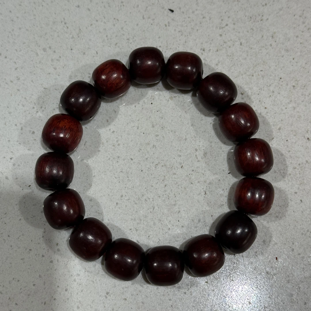 Z13 紫檀老型珠1.3cm 单圈手串