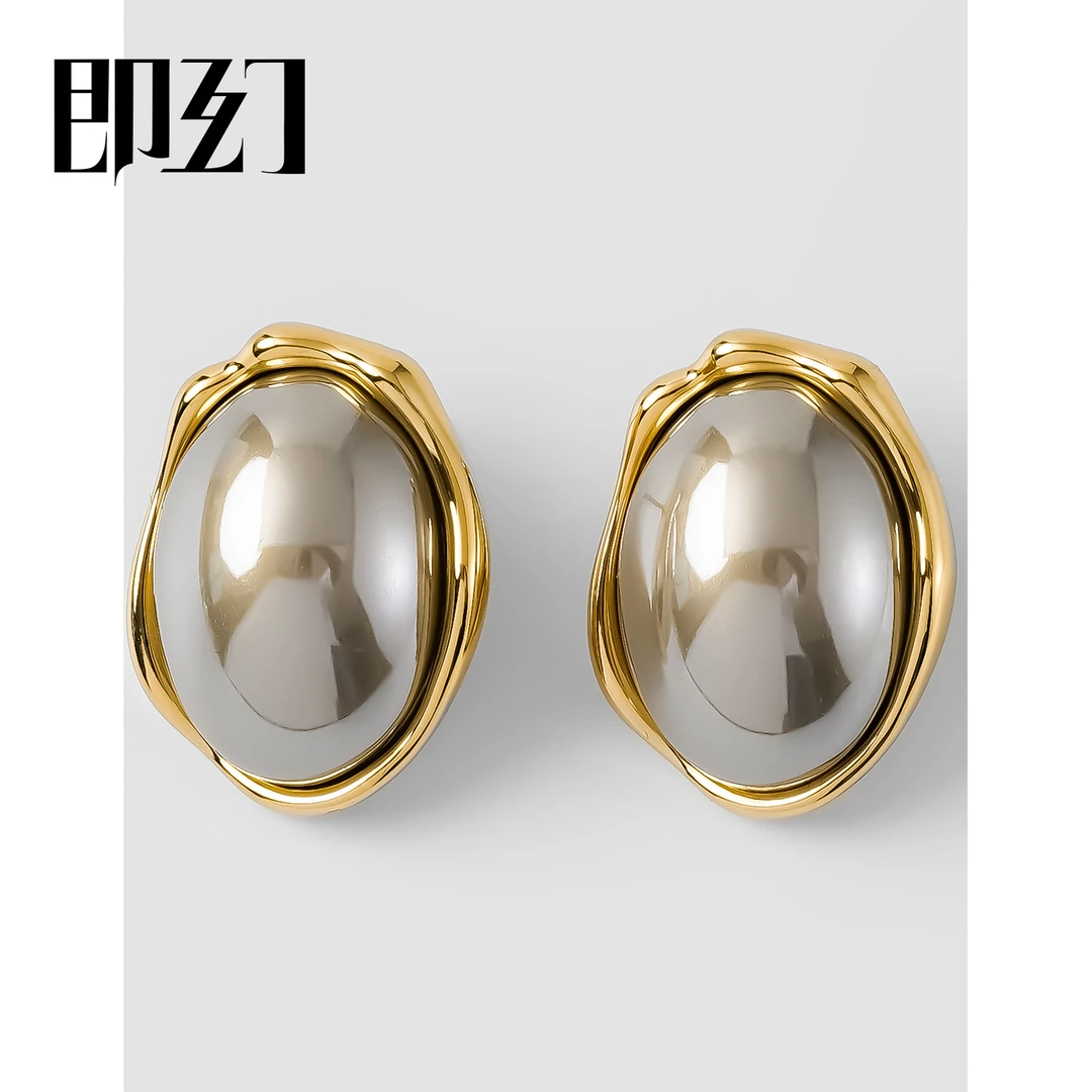 铜合金耳饰 欧美时尚高级简约小众优雅百搭珠珠耳环S-8451