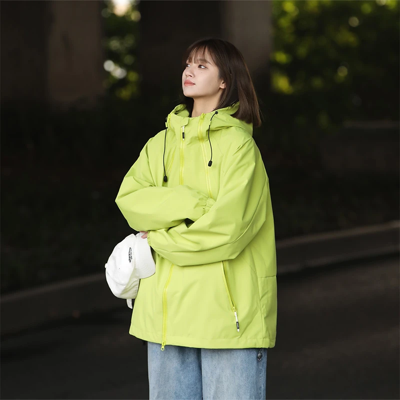 【ZL-97】2025春装情侣运动百搭外套户外防水连帽夹克防风