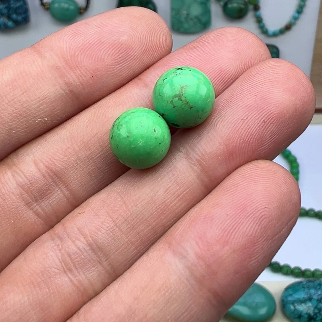 舞***宾菜籽绿水草纹圆珠