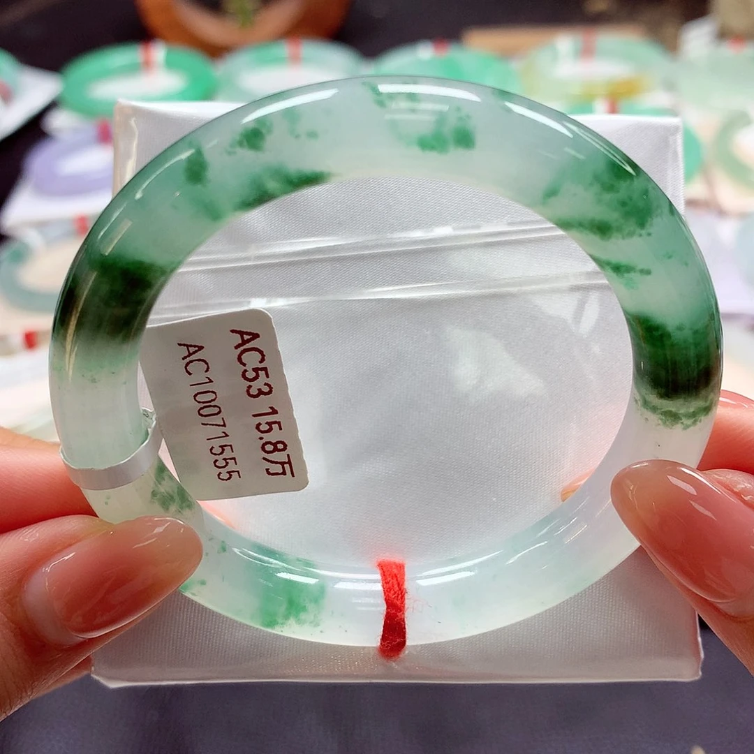 翡翠手镯未镶嵌53圆（26）53号