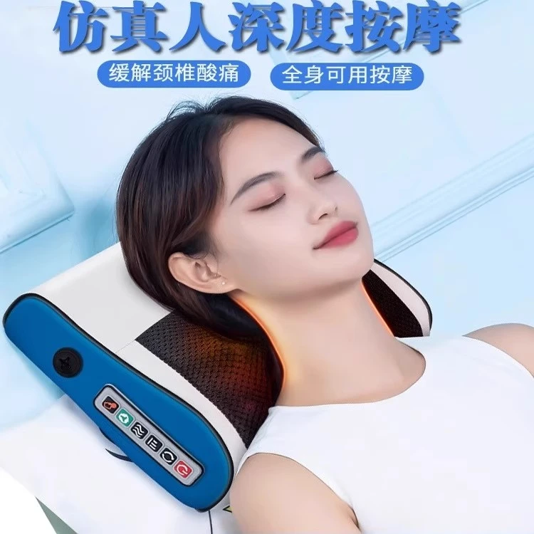 按摩枕家用颈椎颈肩多功能腰部背部全身揉捏靠垫电动仪颈部按摩器