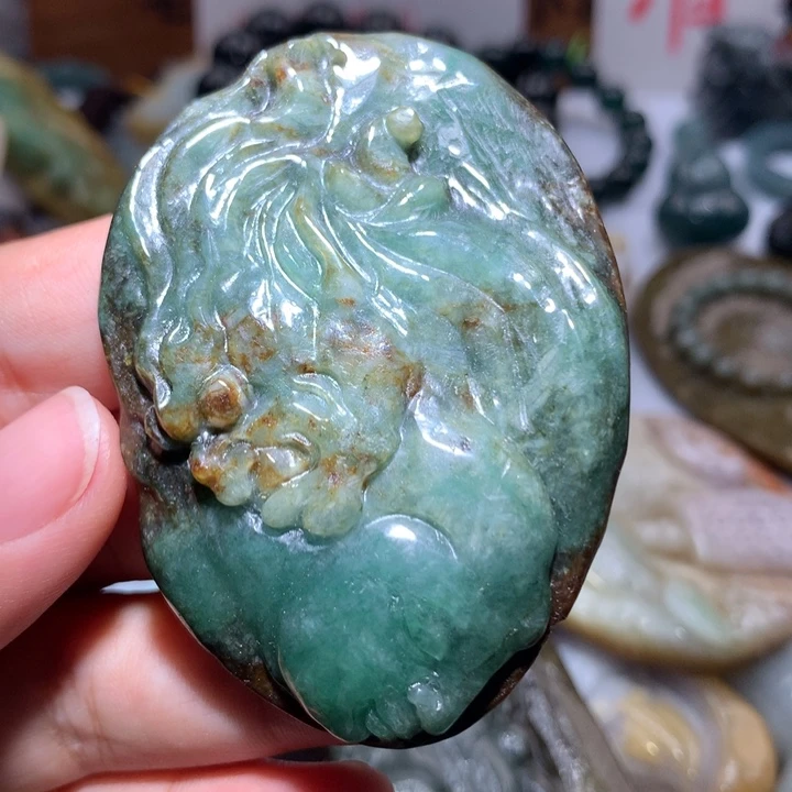 翡翠未镶嵌颈饰保真天然A货翡翠