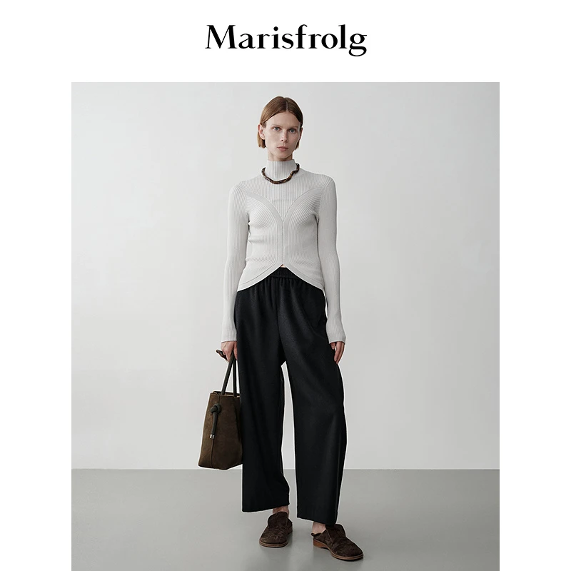 Marisfrolg玛丝菲尔秋冬新款休闲时尚宽松裤子A1FZ40955
