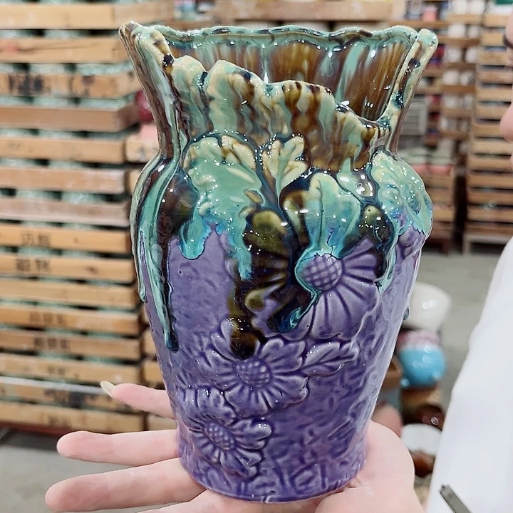 有孔.凑单10元陶瓷花盆发货！