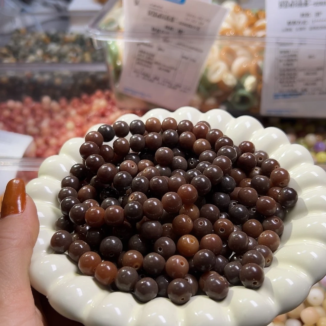 白玉菩提吊坠卡10干磨咖平果110颗