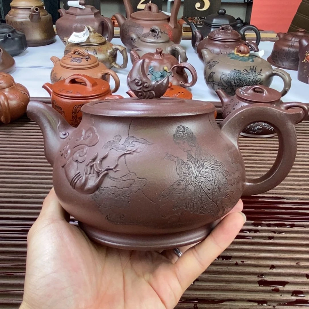 茶壶紫泥白5 奔月