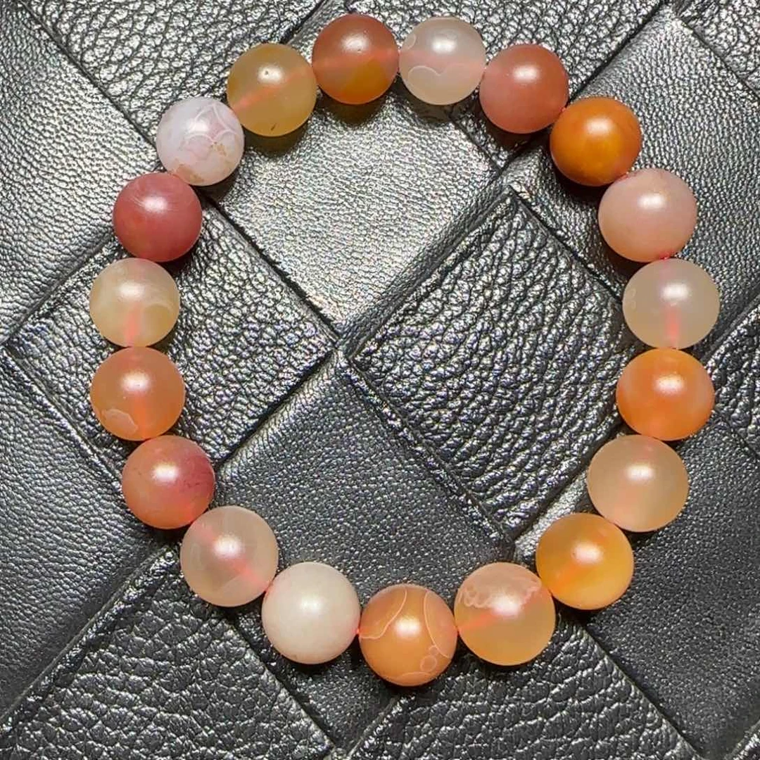 南红玛瑙未镶嵌蒲缥特色圆珠单圈