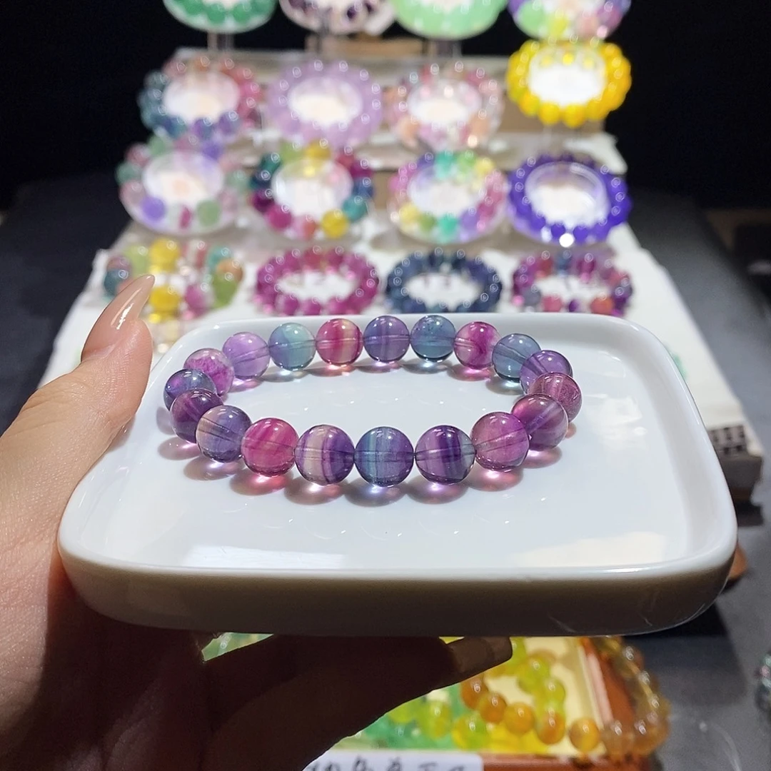 未镶嵌手链萤石独角兽千层