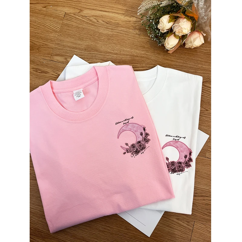 孤品【717】美式潮牌新疆长绒棉T恤32s双纱短袖女夏百搭慵懒风上衣