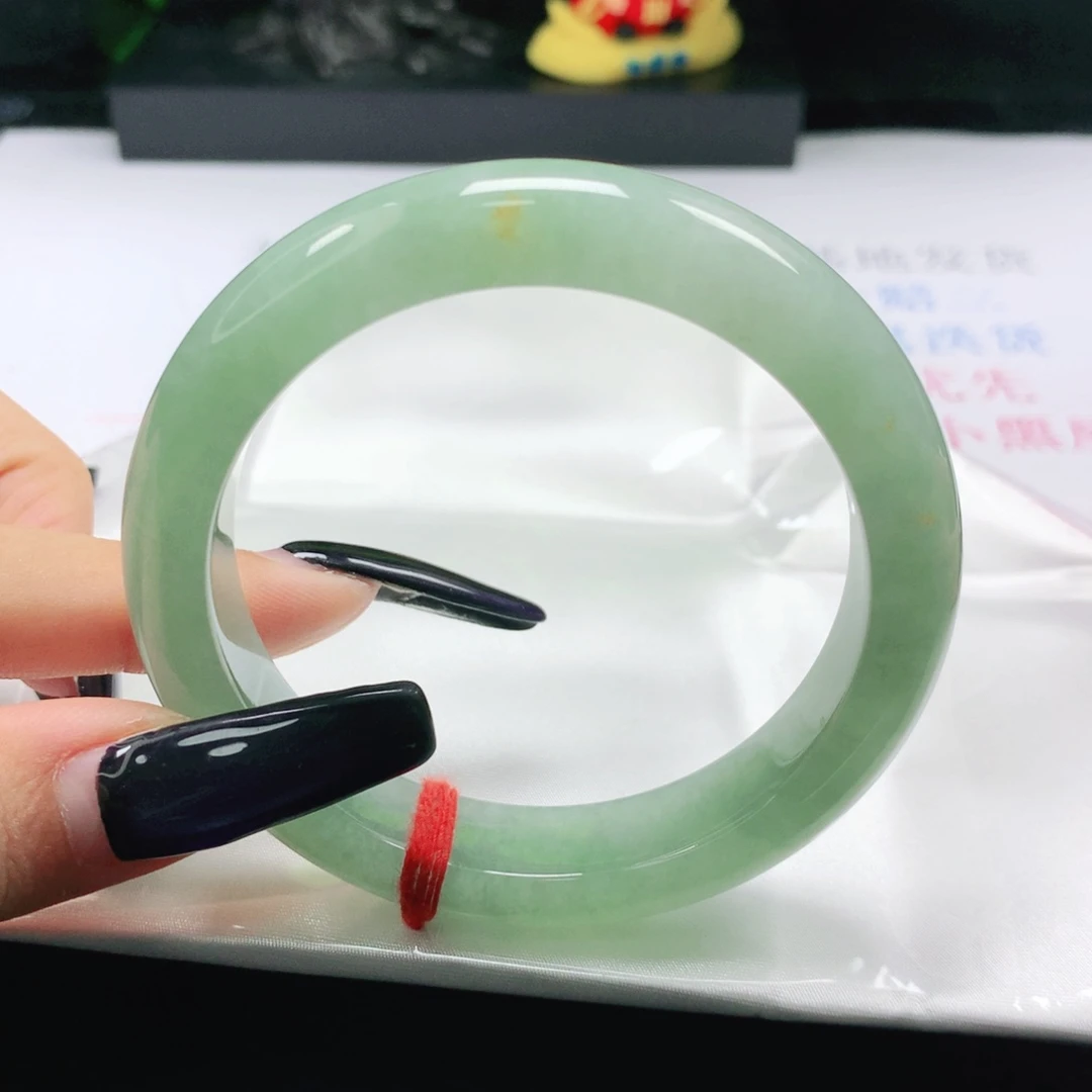 未镶嵌手镯翡翠翡翠56.5甜果绿正圈