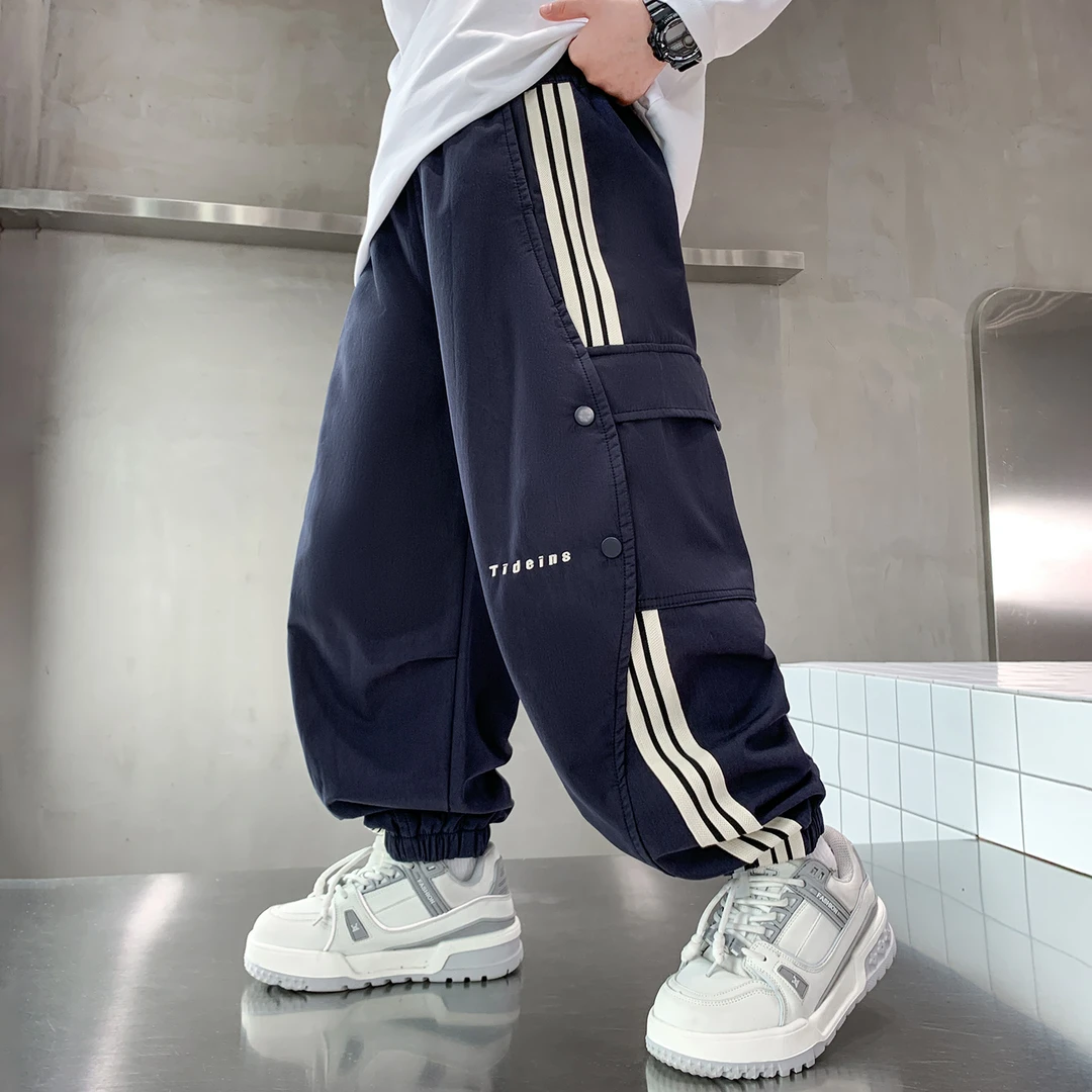 男童裤子春秋款2025新款中大童运动裤儿童秋季宽松休闲工装长裤潮