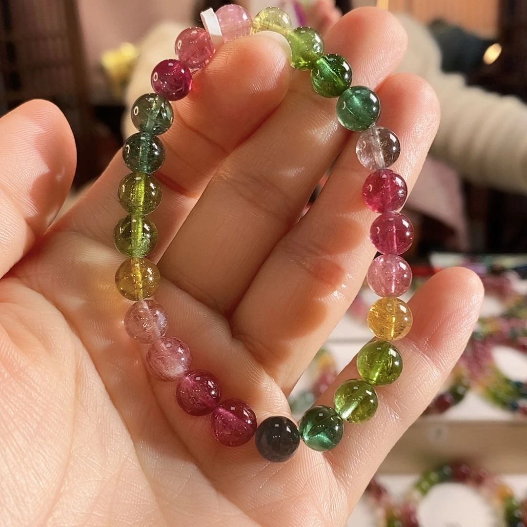 未镶嵌手链碧玺G2426素圈颜色微差