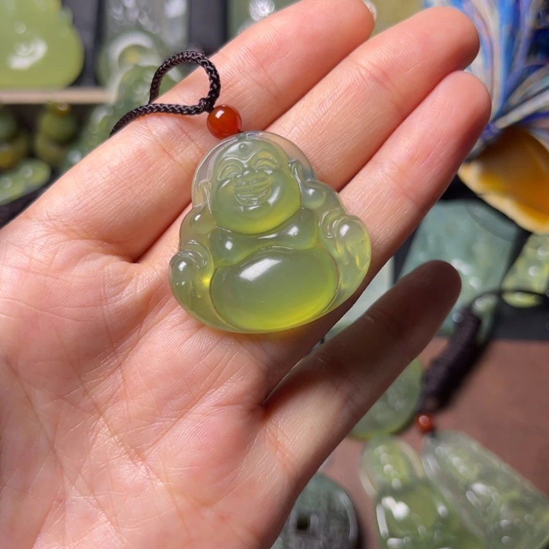 你***？蛇纹石玉未镶嵌吊坠(不含链)