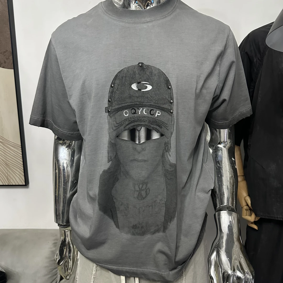 夏季潮牌重磅纯棉短袖t桖男女宽松