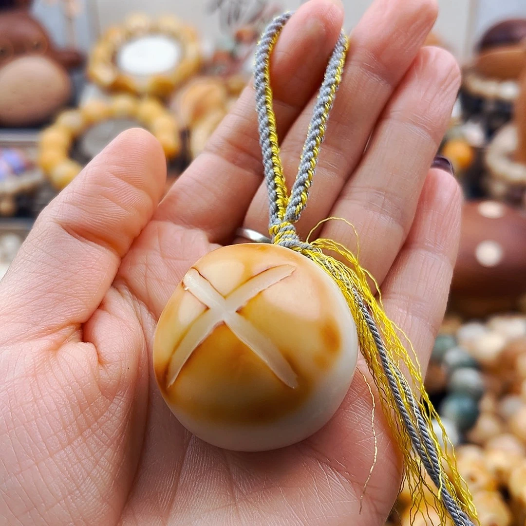 菩提根/象牙果手串馒头手把件