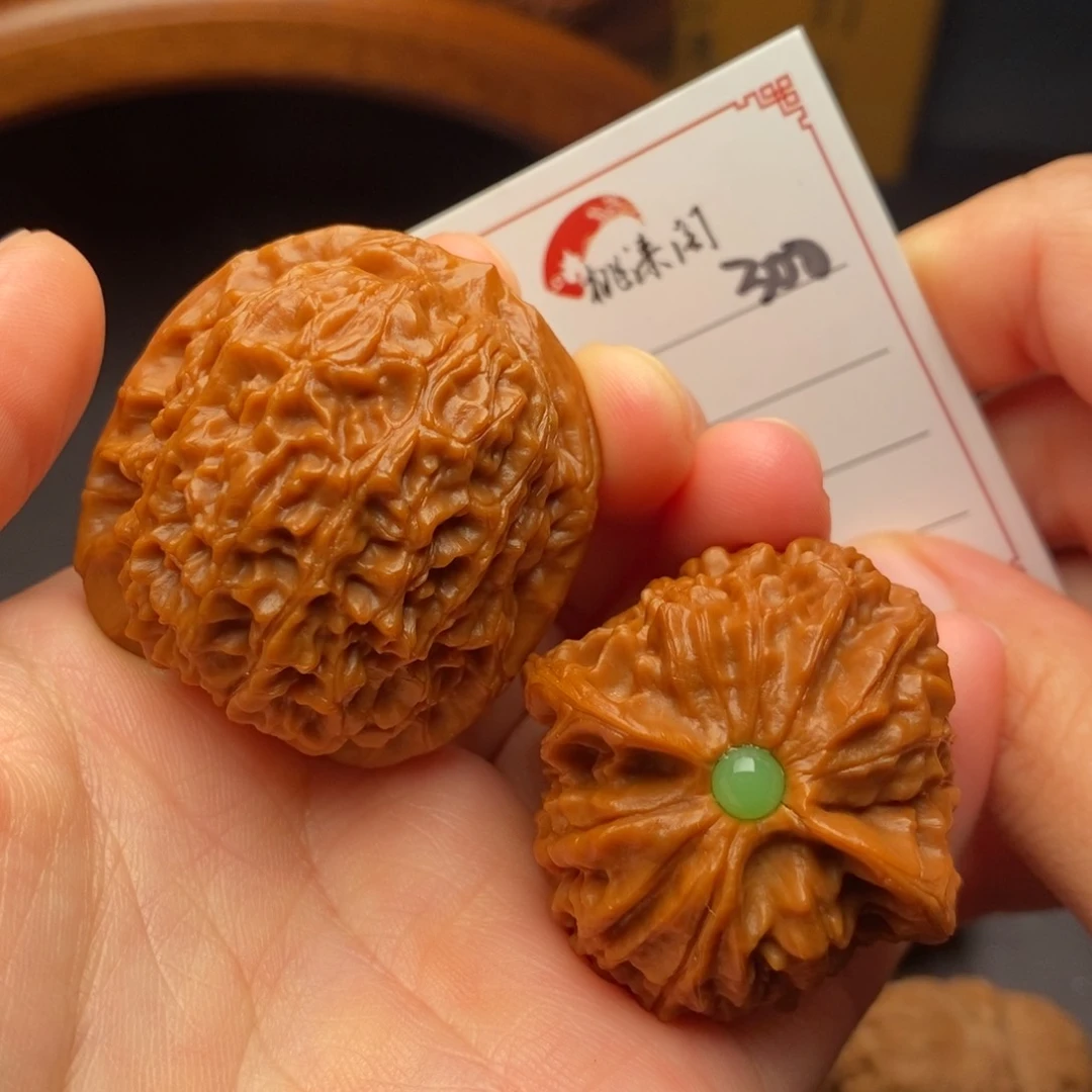 把件文玩核桃300号39莲花虎头