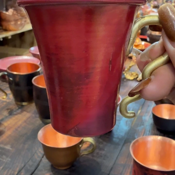 紫铜手工制作咖啡杯