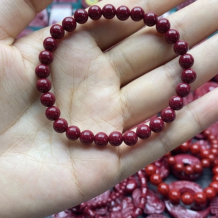 天然辰砂007朱砂手链