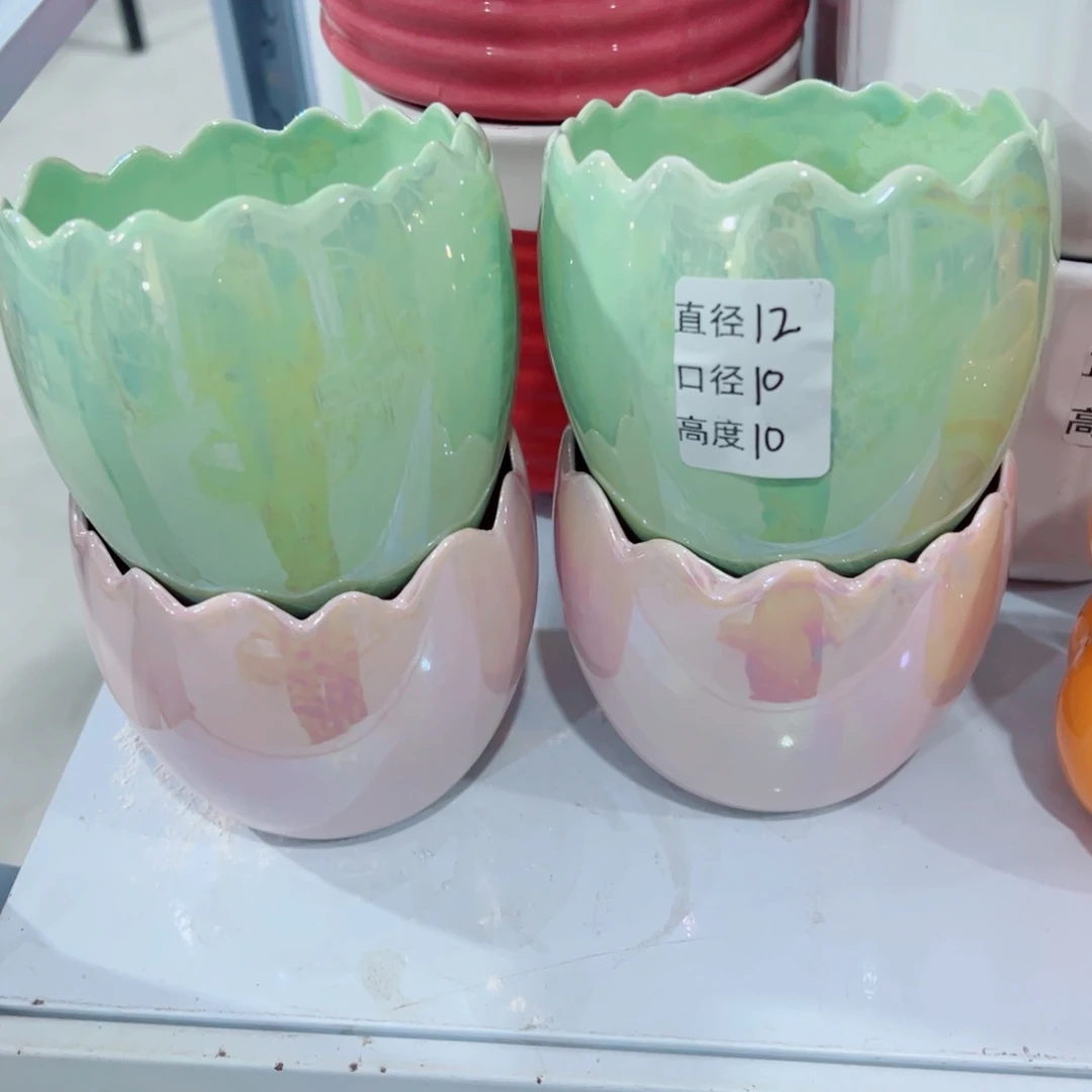 有孔，陶瓷花盆满10米包邮发货