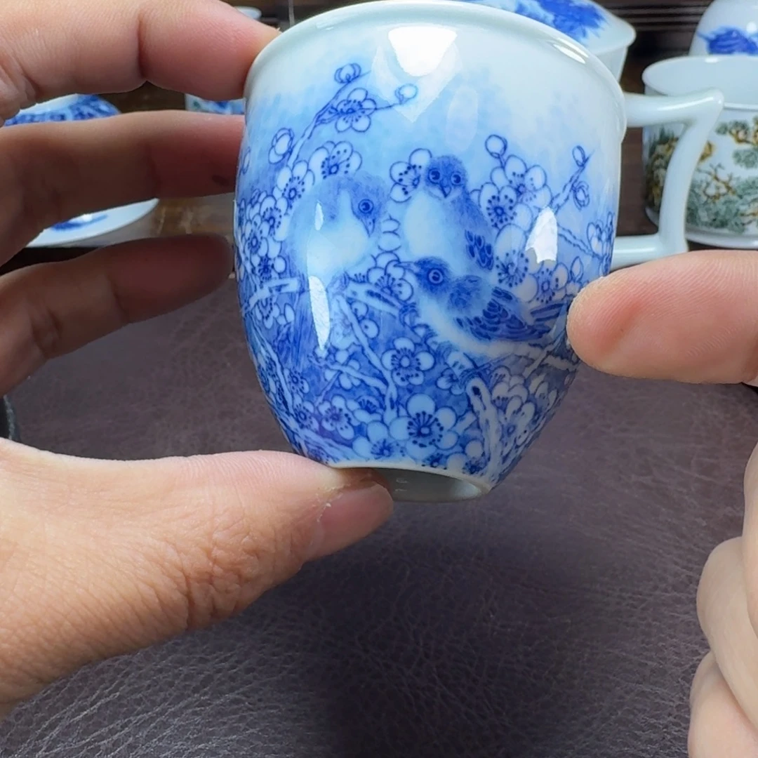 千***然瓷片当代景德镇陶瓷手绘茶具