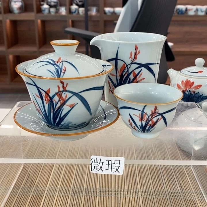 釉下老陶泥手工绘制