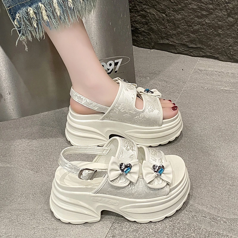 法式配裙子凉鞋女夏季外穿2025新款百搭厚底舒适软底沙滩罗马鞋女