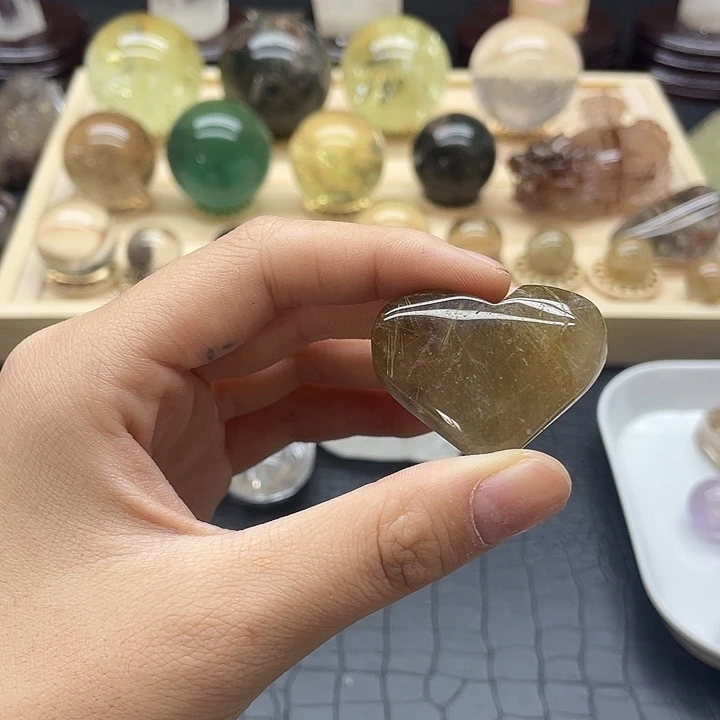 黄晶珠宝半成品未镶嵌258水晶石