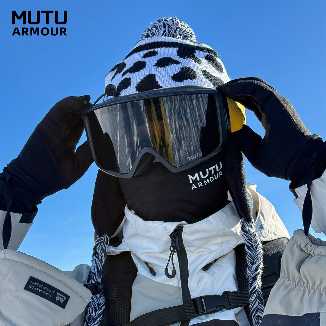 MUTU电加热滑雪眼镜防雾护目镜大广角柱面镜野雪粉雪必备神器