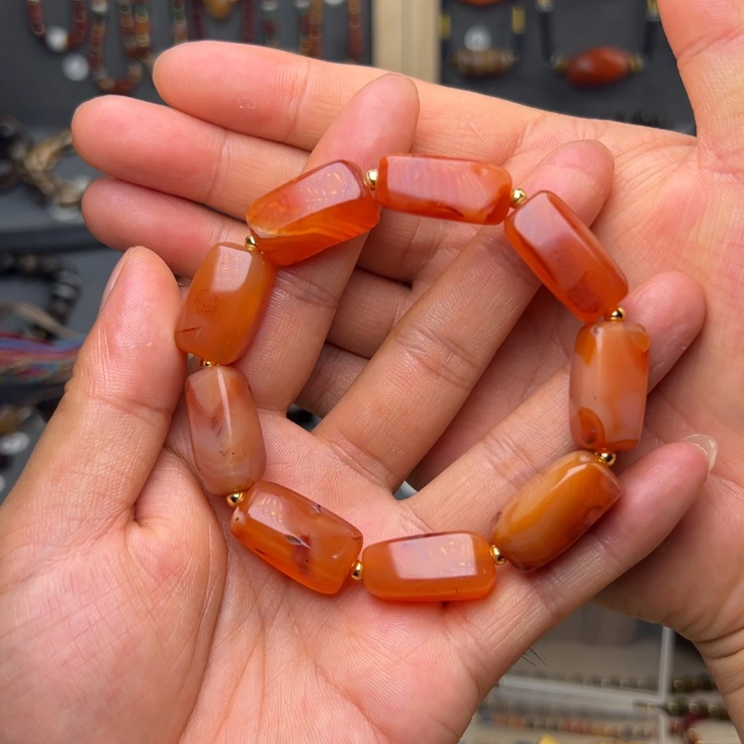 玛瑙/玉髓玛瑙手链合金