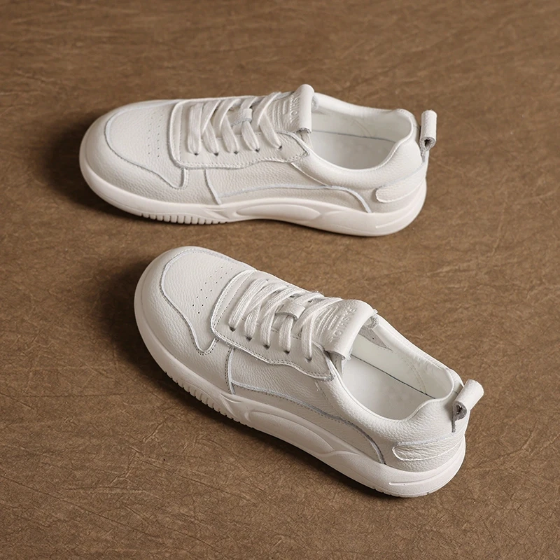 万达撤柜头层牛皮2025夏季新款乐福鞋平底复古百搭软底休闲小白鞋