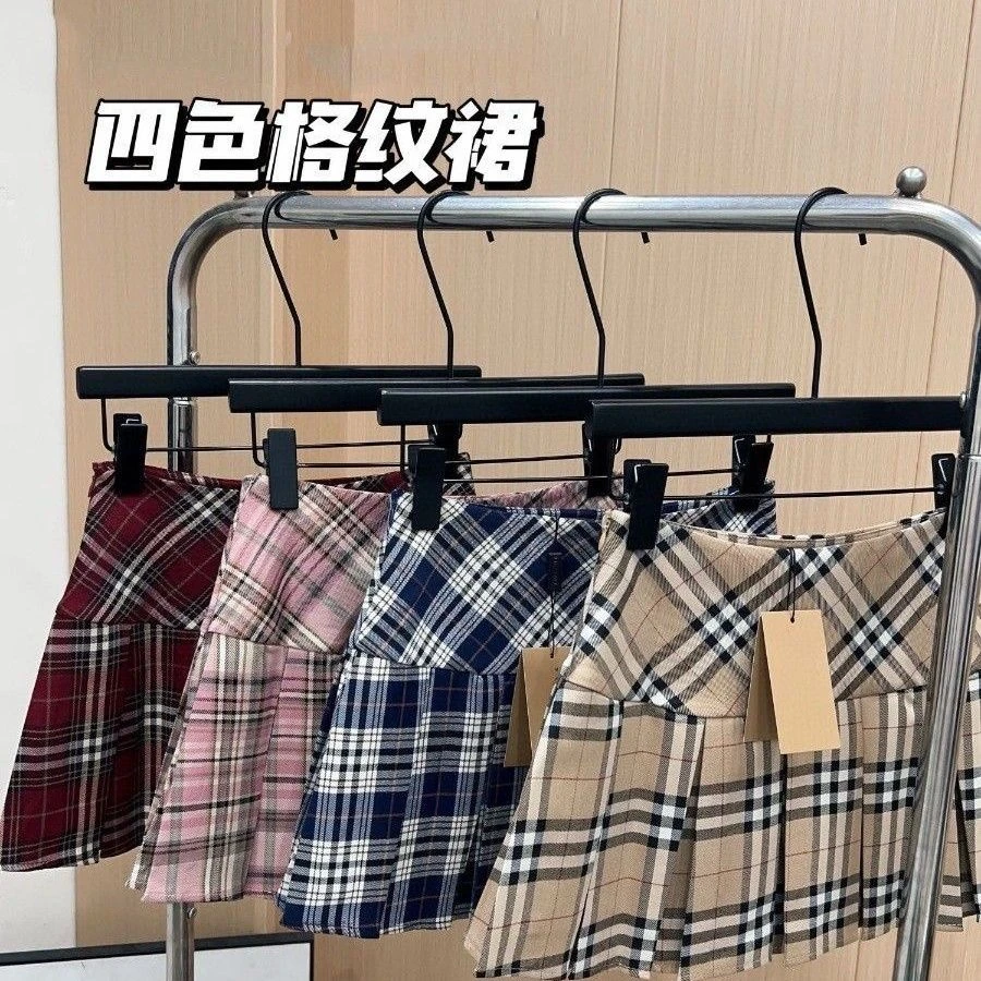 【5669人好评】高腰美式学院格纹格子显瘦秋冬季新款百褶裙防走光短