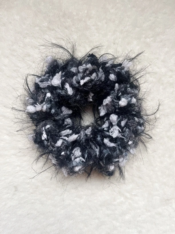 《木棉花》黑色系混线手工发圈抓夹夹子（全店满19包邮）