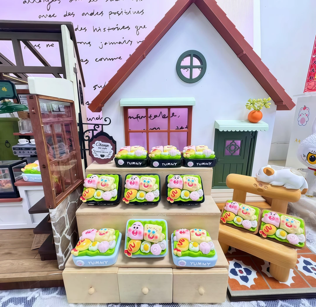 【草莓定制款】海派便当 树脂仿真小食玩 手工摆件 DIY树脂配件